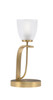 Cavella Accent Lamp In New Age Brass Finish With 5" Clear Ribbed Glass (39-NAB-500)