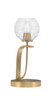Cavella Accent Lamp In New Age Brass Finish With 6" Clear Ribbed Glass (39-NAB-5110)