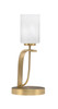 Cavella Accent Lamp In New Age Brass Finish With 4" White Marble Glass (39-NAB-3001)