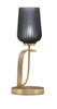 Cavella Accent Lamp In New Age Brass Finish With 5" Smoke Textured Glass (39-NAB-4252)