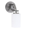 Cavella Wall Sconce, Graphite Finish, 4" White Muslin Glass  (3911-GP-310)