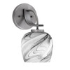 Cavella Wall Sconce, Graphite Finish, 6" Onyx Swirl Glass (3911-GP-4819)