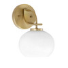 Cavella Wall Sconce, New Age Brass Finish, 7" White Muslin Glass (3911-NAB-212)