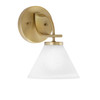 Cavella Wall Sconce, New Age Brass Finish, 7" White Muslin Glass  (3911-NAB-312)
