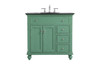 36 Inch Single Bathroom Vanity In Vintage Mint (VF12336VM)