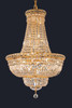 Tranquil 22 Light Gold Chandelier Clear Royal Cut Crystal (V2528D22G/RC)