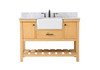 48 Inch Single Bathroom Vanity In Natural Wood With Backsplash (VF60148NW-BS)