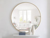Metal Frame Round Mirror 48 Inch Brass Finish (MR4048BR)
