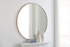 Elegant Furniture and Lighting Metal Frame Round Mirror 48 Inch Brass Finish (MR4048BR)