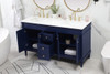 Elegant Furniture and Lighting 60 Inch Double Bathroom Vanity In Blue (VF31860DBL)