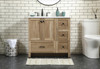 36 Inch Single Bathroom Vanity In Natural Oak With Backsplash (VF2836NT-BS)