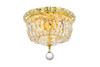 Tranquil 4 Light Gold Flush Mount Clear Royal Cut Crystal (V2528F10G/RC)