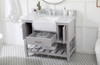42 Inch Single Bathroom Vanity In Grey With Backsplash (VF60142GR-BS)