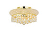 Primo 4 Light Gold Flush Mount Clear Royal Cut Crystal (V1800F12G/RC)