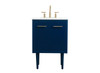Elegant Furniture and Lighting 24 Inch Single Bathroom Vanity In Blue (VF48024MBL)