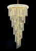Spiral 18 Light Gold Chandelier Clear Royal Cut Crystal (V1801SR22G/RC)