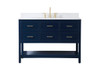 48 Inch Single Bathroom Vanity In Blue With Backsplash (VF19048BL-BS)
