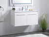 Elegant Furniture and Lighting 36 Inch Single Bathroom Floating Vanity In White (VF44036WH)