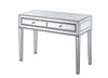 Desk 42In. W X 18In. D X 30In. H In Antique Silver Paint  (MF72006)