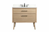 Elegant Furniture and Lighting 36 Inch Single Bathroom Vanity In Mango Wood With Backsplash (VF41036MW-BS)