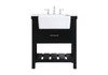 30 Inch Single Bathroom Vanity In Black (VF60130BK)