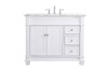 42 Inch Single Bathroom Vanity Set In White (VF50042WH)