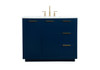 42 Inch Single Bathroom Vanity In Blue (VF19442BL)