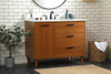 42 Inch Bathroom Vanity In Teak With Backsplash (VF47042MTK-BS)