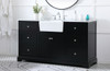 60 Inch Single Bathroom Vanity In Black (VF60260BK)