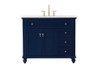 42 Inch Single Bathroom Vanity In Blue (VF12342BL)
