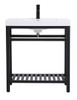 30 Inch Single Bathroom Metal Vanity In Black (VF14030BK)