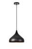Elegant Furniture and Lighting Circa Collection Pendant D12.5In H10In Lt:1 Black Finish (LDPD2046)