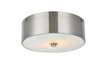 Hazen 2 Light 12 Inch Burnished Nickel Flush Mount (LD6025)