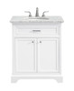 Elegant Furniture and Lighting 30 In. Single Bathroom Vanity Set In White (VF15030WH)