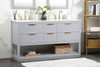 60 Inch Single Bathroom Vanity In Grey (VF19260DGR)