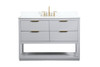 48 Inch Single Bathroom Vanity In Grey With Backsplash (VF19248GR-BS)