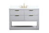 48 Inch Single Bathroom Vanity In Grey With Backsplash (VF19248GR-BS)