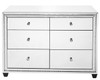 47 Inch Crystal Six Drawers Cabinet In Clear Mirror Finish (MF91011)