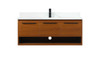 48 inch Single bathroom vanity in teak with backsplash (VF43548MTK-BS)