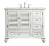 42 Inch Single Bathroom Vanity In Antique White (VF30542AW)