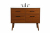 42 Inch Single Bathroom Vanity In Teak (VF41042MTK)