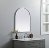 Metal Frame Arch Mirror 24X30 Inch In Silver (MR1A2430SIL)