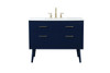 42 Inch Bathroom Vanity In Blue (VF41042MBL)
