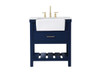 30 Inch Single Bathroom Vanity In Blue (VF60130BL)