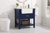 30 Inch Single Bathroom Vanity In Blue (VF60130BL)