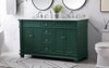 Elegant Furniture and Lighting 60 Inch Double Bathroom Vanity Set In Black (VF50060DBK)