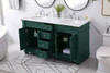 Elegant Furniture and Lighting 60 Inch Double Bathroom Vanity Set In Black (VF50060DBK)
