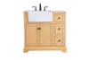 36 Inch Single Bathroom Vanity In Natural Wood (VF60236NW)