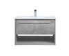 30 Inch  Single Bathroom Floating Vanity In Concrete Grey (VF43030CG)