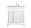 32 Inch Single Bathroom Vanity In White (VF15032WH)